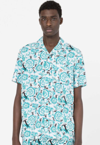 Dickies – Roseburg Floral – Hemd – Blau – L – 100% Viskose