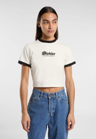 Dickies – Lewistown Ringer Egret – T-Shirt – Weiß – XL – 95% Baumwolle, 5% Elastan