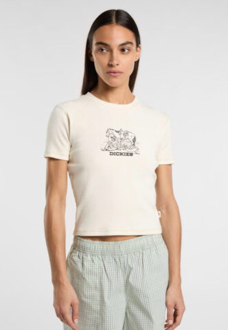 Dickies – Companion Center Logo Whitecap Gray – T-Shirt – Weiß – M – 95% Baumwolle, 5% Elastan