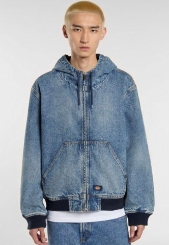 Dickies – Hooded Rinsed Fade – Jeansjacke – Blau – M – Shell: 100% Baumwolle; Lining: 100% Polyester