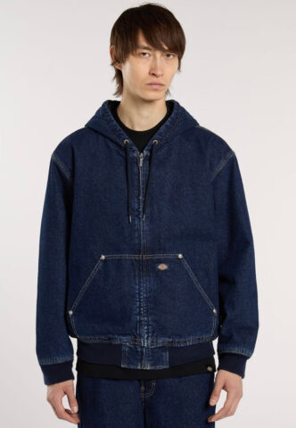 Dickies – Hilham Hooded Dark Indigo – Jeansjacke – Blau – L – 100% Baumwolle