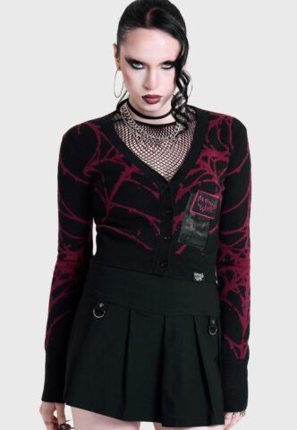 Killstar x Motionless In White – Don’t Fix Me Shrunk Knit Black – Cardigan