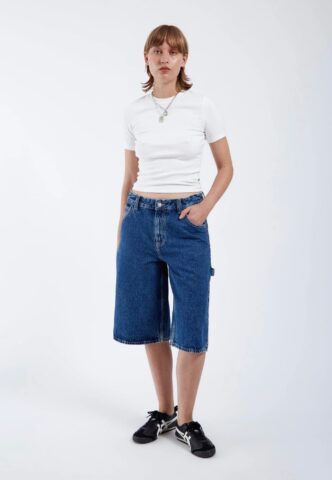 Dr. Denim – Bree Worker Stream Mid Retro – Shorts – Blau – XL – 100% Baumwolle