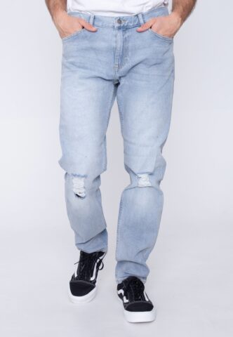 Dr. Denim – Clark Brook Pale Blue Ripped – Jeans – Blau – W32 / L34 – 99% Baumwolle, 1% Elastan
