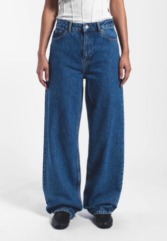 Dr. Denim – Donna Stream Mid Stone – Jeans – Blau – W30 / L32 – 100% Baumwolle