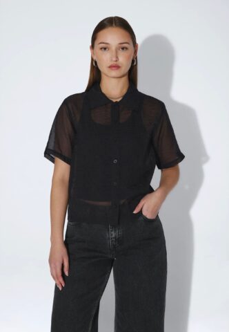 Dr. Denim – Hollow Black – Hemd – Schwarz – S – 100% Polyamid