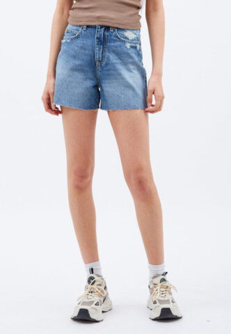 Dr. Denim – Nora Drift Mid Worn – Shorts – Blau – W28 – 100% Baumwolle