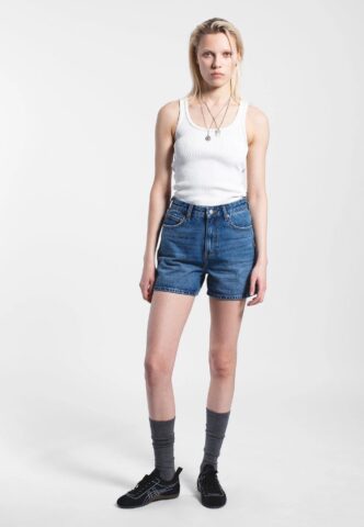 Dr. Denim – Nora Stream Mid Used – Shorts – Blau – W26 – 100% Baumwolle