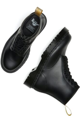 Dr. Martens – Vegan 1460 Bex Mono Black Felix Rub Off – Schuhe – Schwarz – EU 36 – Synthetic/Textile/Gummi