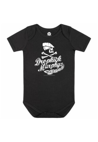 Dropkick Murphys – Scally Scull Ship Babygrow Black/White – Bodysuit – Schwarz – 56/62 – 100% Bio-Baumwolle
