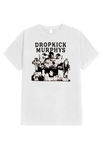 Dropkick Murphys – This Machine Still Kills Fascists Cover White – T-Shirt – Weiß – S – 100% Baumwolle