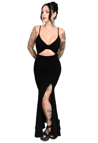 Foxblood – Madison Black – Kleid – Schwarz – XXL – 91% Modal, 9% Elastan