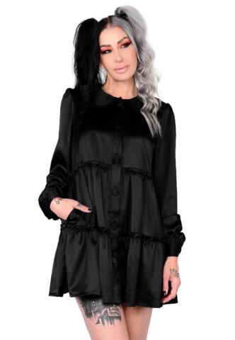Foxblood – Missy Black – Kleid – Schwarz – S – 98% Polyester, 2% Elastan