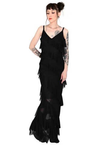 Foxblood – Sofia Maxi Black – Kleid – Schwarz – M – 100% Polyester