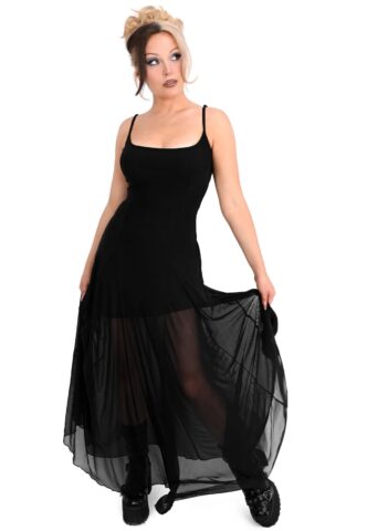Foxblood – Julia Mesh Black – Kleid – Schwarz – XS – 100% Polyester