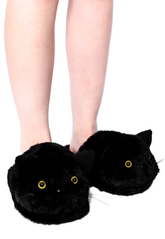 Foxblood – Black Cat Black – Girl Slippers – Schwarz – M – 100% Polyester