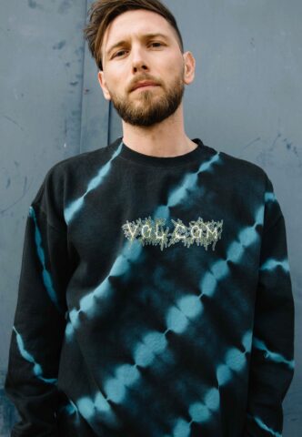 Volcom – Richard French Sayer Fa Crew Black – Sweater – Schwarz – S – 80% Baumwolle, 20% Polyester