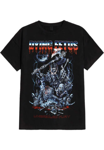 Dying Fetus – Unbridled Axe – T-Shirt – Schwarz – S – 100% Baumwolle