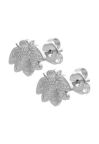 Wildcat – Bee Silver – Ohrringe – Grau – Onesize – Rostfreier Stahl