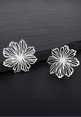 Wildcat – Fine Flower Silver – Ohrringe – gid://shopify/Metaobject/123897774317 – Onesize – Stahl 316L