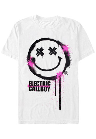 Electric Callboy – Spray Smile White – T-Shirt – Weiß – S – 100% Baumwolle