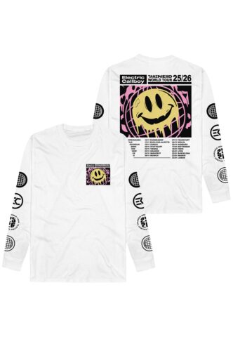 Electric Callboy – Tanzneid World Tour Smile White – Longsleeve – Weiß – S – 100% Baumwolle
