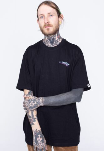 Element – Battle World Flint Black – T-Shirt – Schwarz – S – 100% Baumwolle