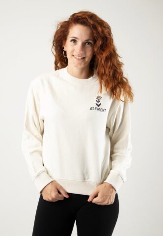 Element – Brodie Family Egret – Longsleeve – Weiß – S – 60% Baumwolle, 40% Polyester