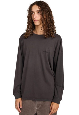 Element – Lowcase Pigment Off Black – Longsleeve – Schwarz – XL – 100% Bio-Baumwolle