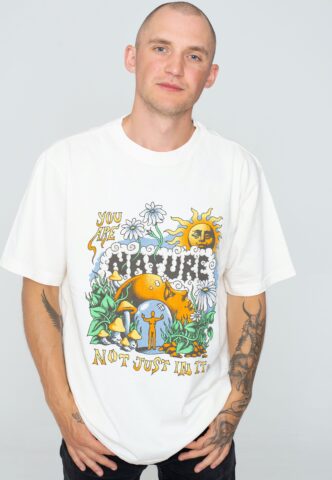 Element – Not Just In It Off White – T-Shirt – Weiß – M – 100% Bio-Baumwolle