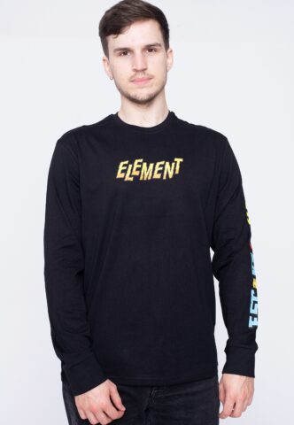 Element – Reckoning Flint Black – Longsleeve – Schwarz – S – 100% Baumwolle