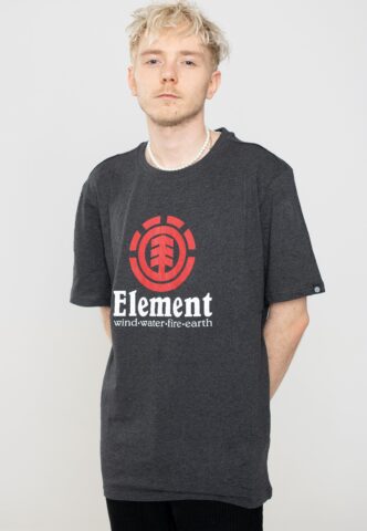 Element – Vertical Charcoal Heather – T-Shirt – Grau – M – 100% Bio-Baumwolle