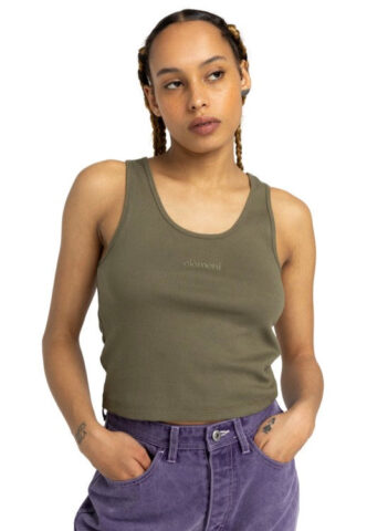 Element – Yarnhill Crop Kalamata – Tank – Grün – M – 95% Baumwolle, 5% Elastan