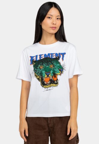 Element – Hirotton Leopard Optic White – T-Shirt – Weiß – S – 100% Baumwolle