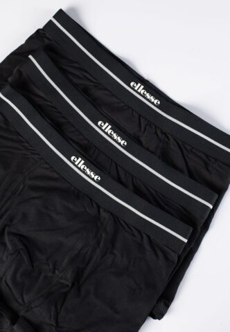 Ellesse – Ambria Pack Of 3 Black – Boxershorts – Schwarz – S – 95% Baumwolle, 5% Elastan