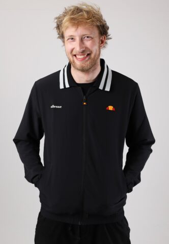 Ellesse – Main Track Black/Multi – Trainingsjacke – Schwarz – M – 91% Polyester, 9% Elastan