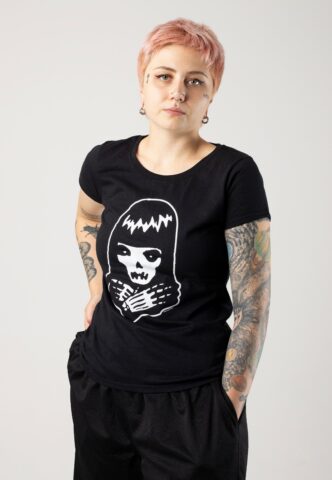 Emily The Strange – Emily Skeleton – Girly – Schwarz – XXL – 100% Baumwolle
