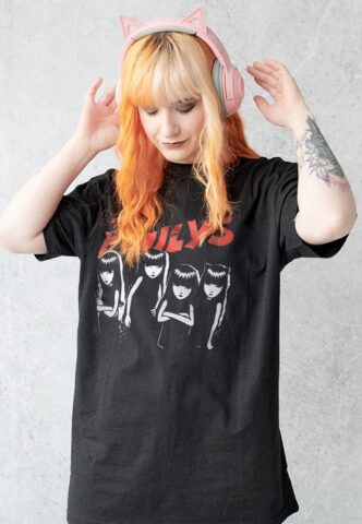 Emily The Strange – Group Emilys – Girly – Schwarz – S – 100% Baumwolle