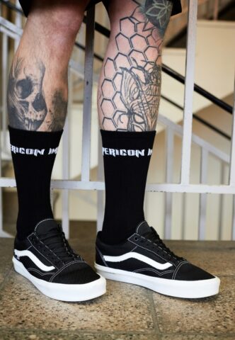 Impericon – Logo Black – Socken – Schwarz – S – 75% Polyester, 25% Baumwolle