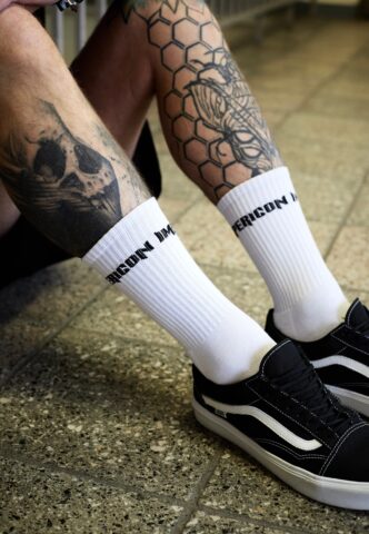 Impericon – Logo White – Socken – Weiß – S – 75% Polyester, 25% Baumwolle