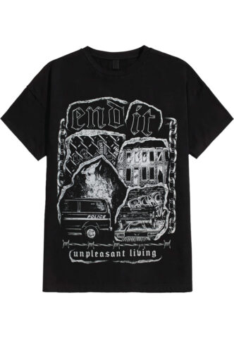 End It – Unpleasant Living – T-Shirt – Schwarz – XXL – 100% Baumwolle