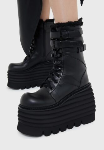 Killstar x Kihilist – Endless Hour Black – Girl Schuhe – Schwarz – EU 40 – Synthetic/Synthetic/Gummi