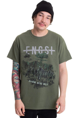 Engst – Zombies Military Green – T-Shirt – Grün – S – 100% Baumwolle