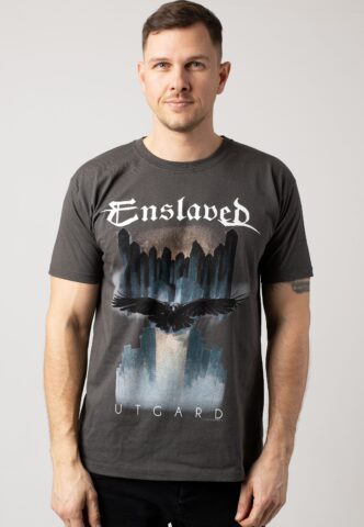 Enslaved – Utgard Raven – T-Shirt – Grau – XL – 100% Baumwolle