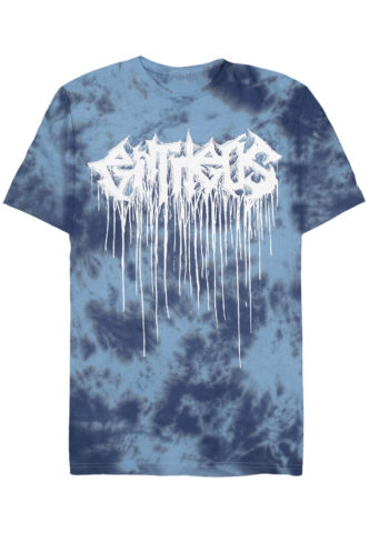Entheos – Drip Logo Blue/Black Tie Dye – T-Shirt – Blau – S – 100% Baumwolle