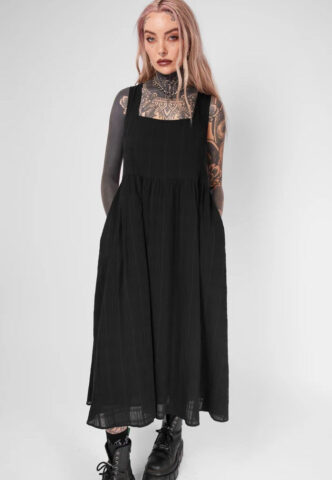 Mary Wyatt – Esme Smock Black – Kleid – Schwarz – Large – 100% Baumwolle