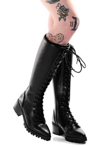 Foxblood – Essex High Black – Girl Schuhe – Schwarz – EU 36 – Synthetic/Textile/Gummi
