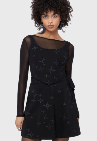 Killstar – Ethereal Night Black – Korsett – Schwarz – S – 97% Baumwolle, 3% Elastan