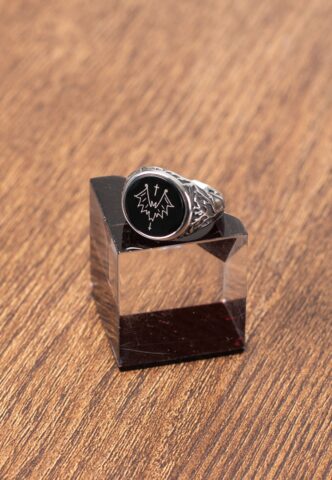 etNox – Fledermaus Silver – Ring – Grau – 65 mm – Rostfreier Stahl