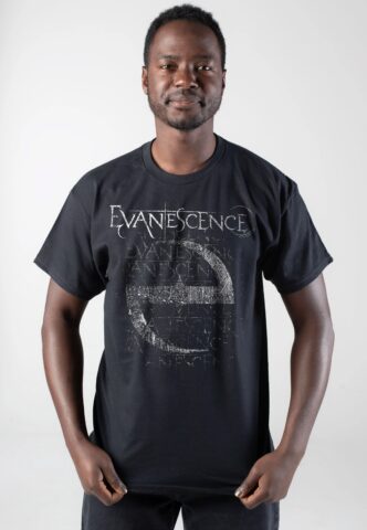 Evanescence – Distressed Stamp – T-Shirt – Schwarz – S – 100% Baumwolle